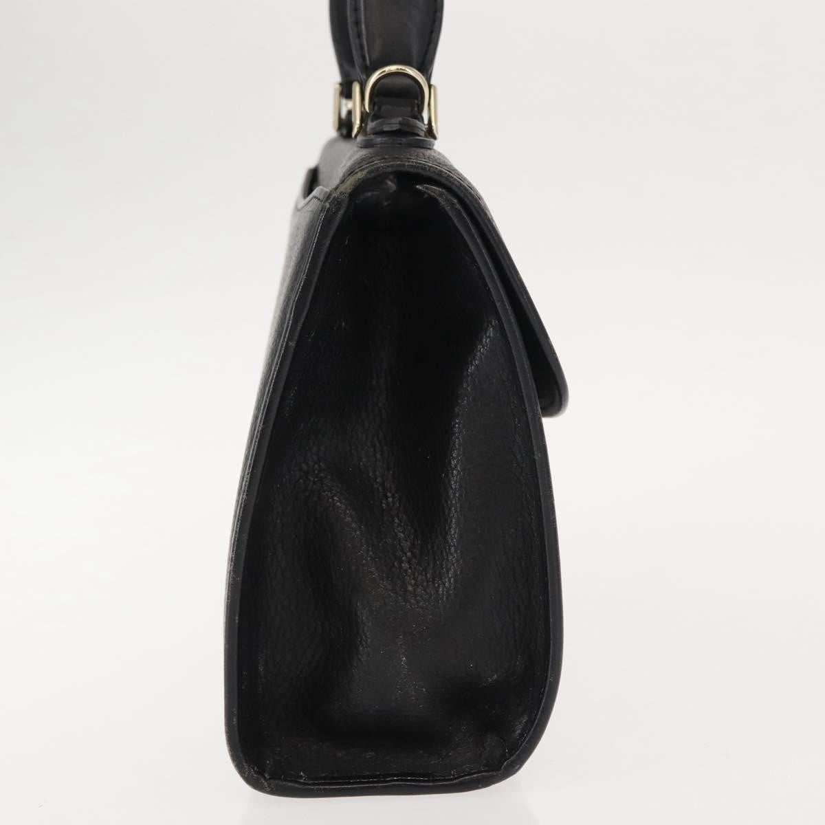 Burberry Vintage Handbag Leather Black Leather Handbag (Pre-Owned)