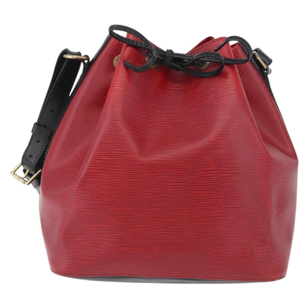 Louis Vuitton Petit Noe Handbag Epi Leather Red Leather Shoulder Bag Bag (Pre-Owned)
