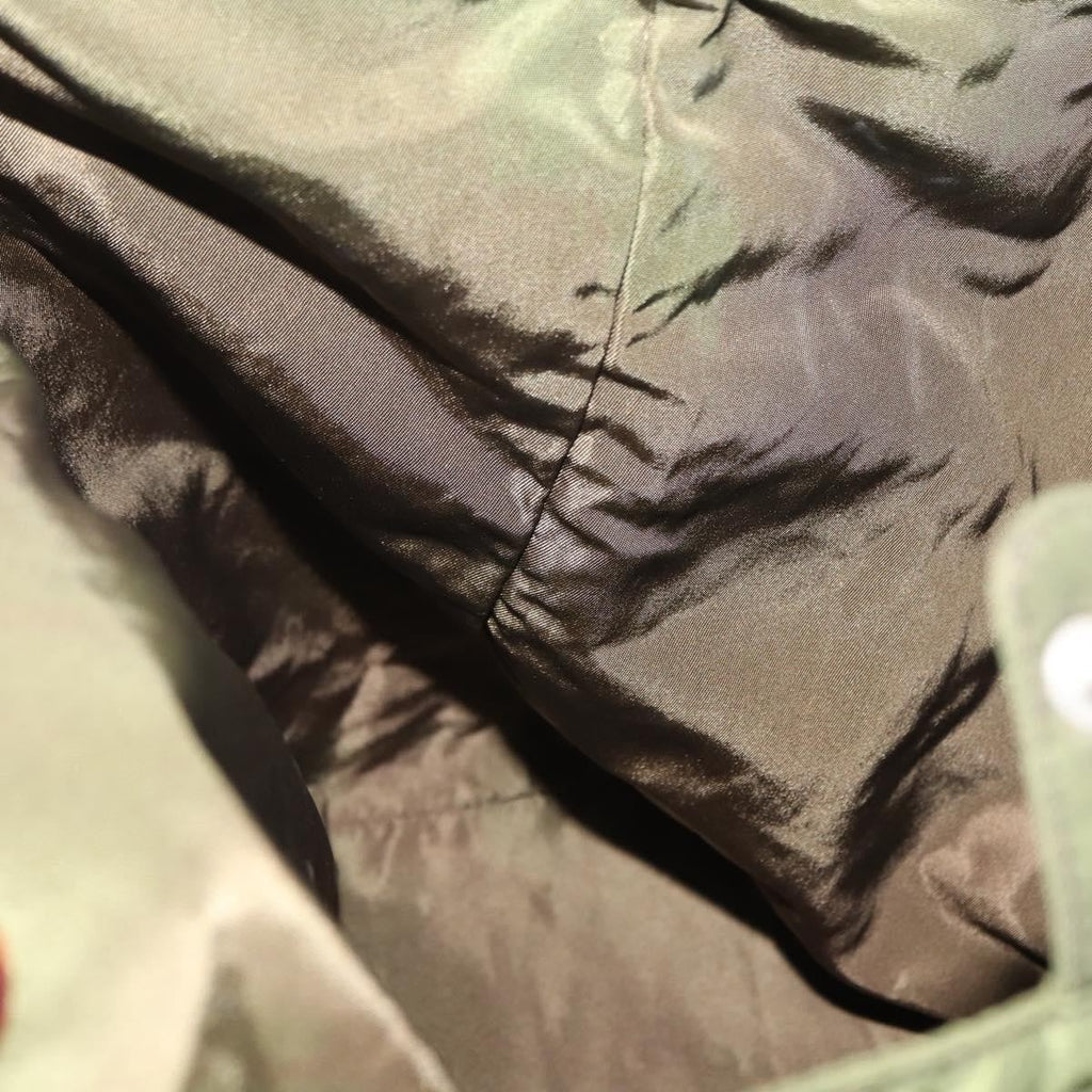 Prada Resin Handle Tote Tessuto Khaki Nylon Tote Bag Bag (Pre-Owned)