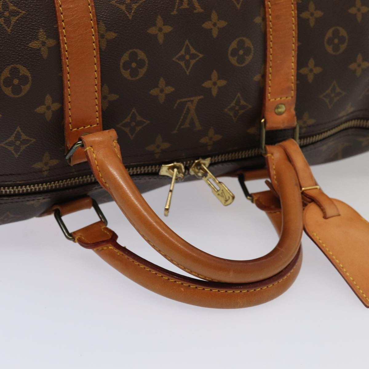Louis Vuitton Keepall Bag Monogram Canvas Brown Canvas Travel Bag Bag (Pre-Owned)