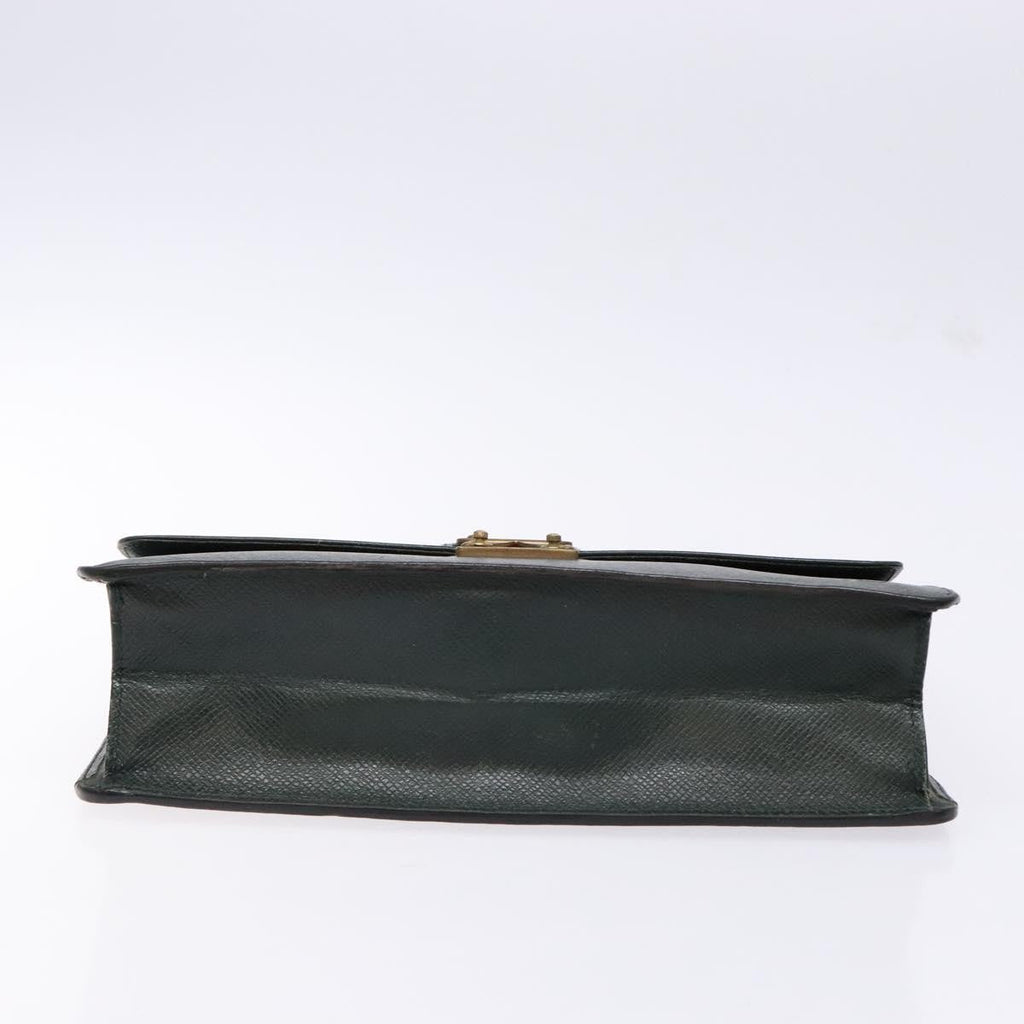 Louis Vuitton Kourad Pouch Taiga Green Leather Clutche & Pouche Bag (Pre-Owned)