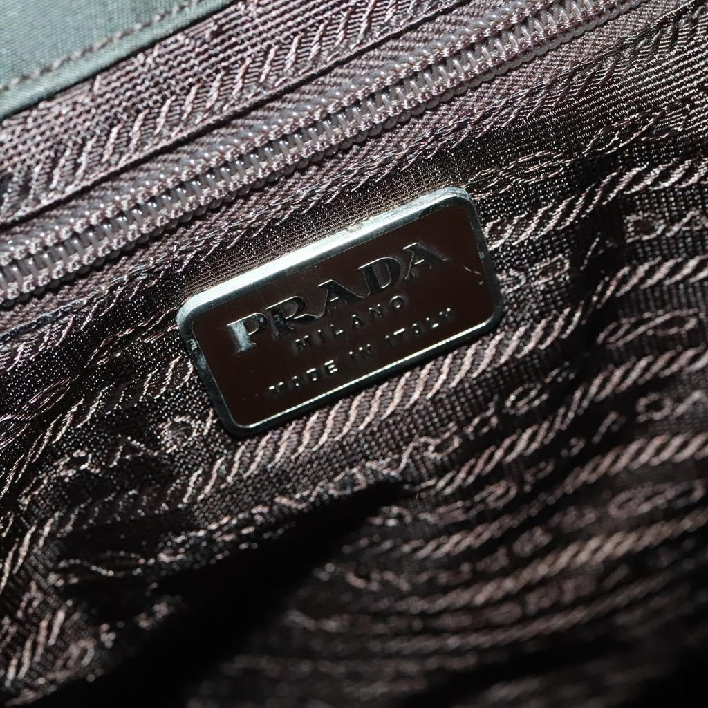 Prada Front Pocket Buckle Backpack Nylon Khaki Nylon Backpack Bag (Pre-Owned)