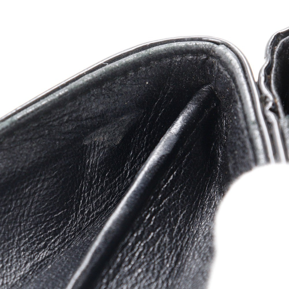 Chanel Bi-Fold Wallet Quilted Patent Black Patent_Leather Wallets Accessory (Pre-Owned)