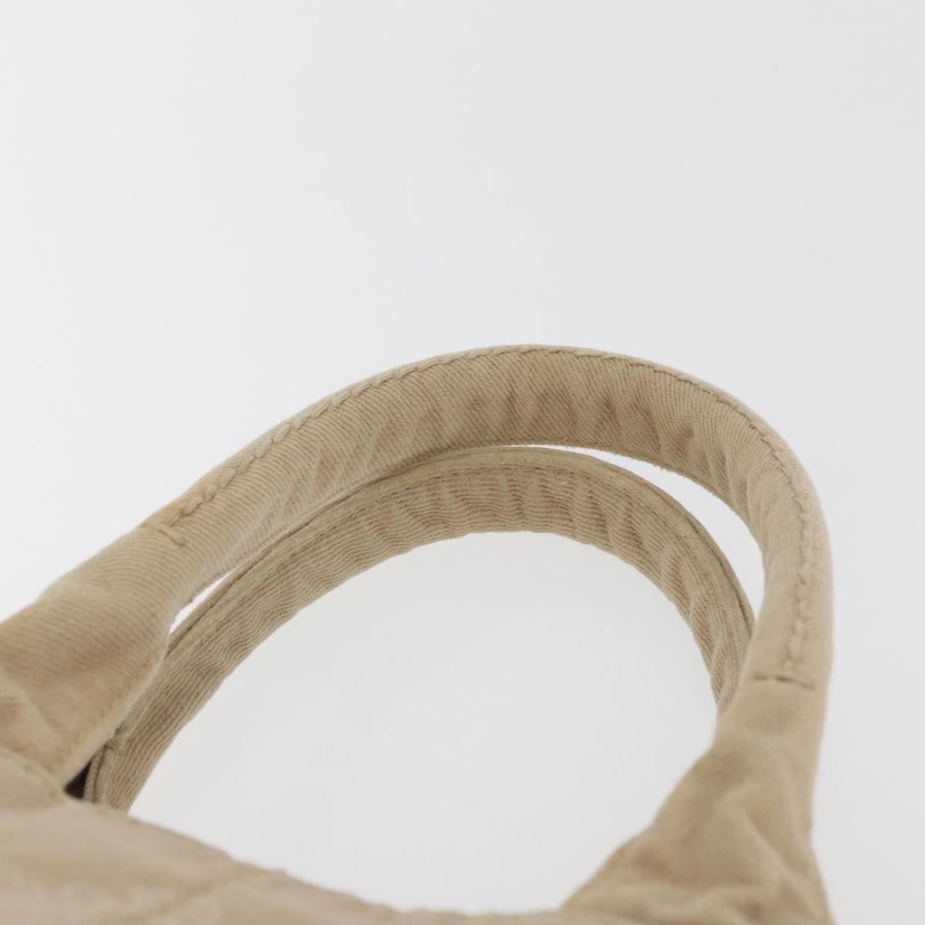 Prada Canapa Tote Canvas Beige Canvas Tote Bag Bag (Pre-Owned)