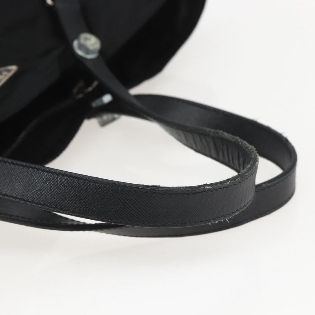 Prada Vintage Tote Tessuto Black Nylon Tote Bag Bag (Pre-Owned)