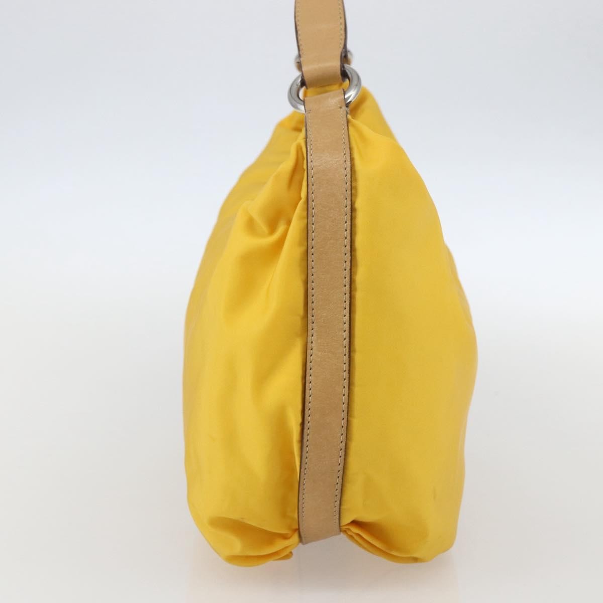 Prada Vintage Shoulder Bag Tessuto Yellow Nylon Shoulder Bag Bag (Pre-Owned)