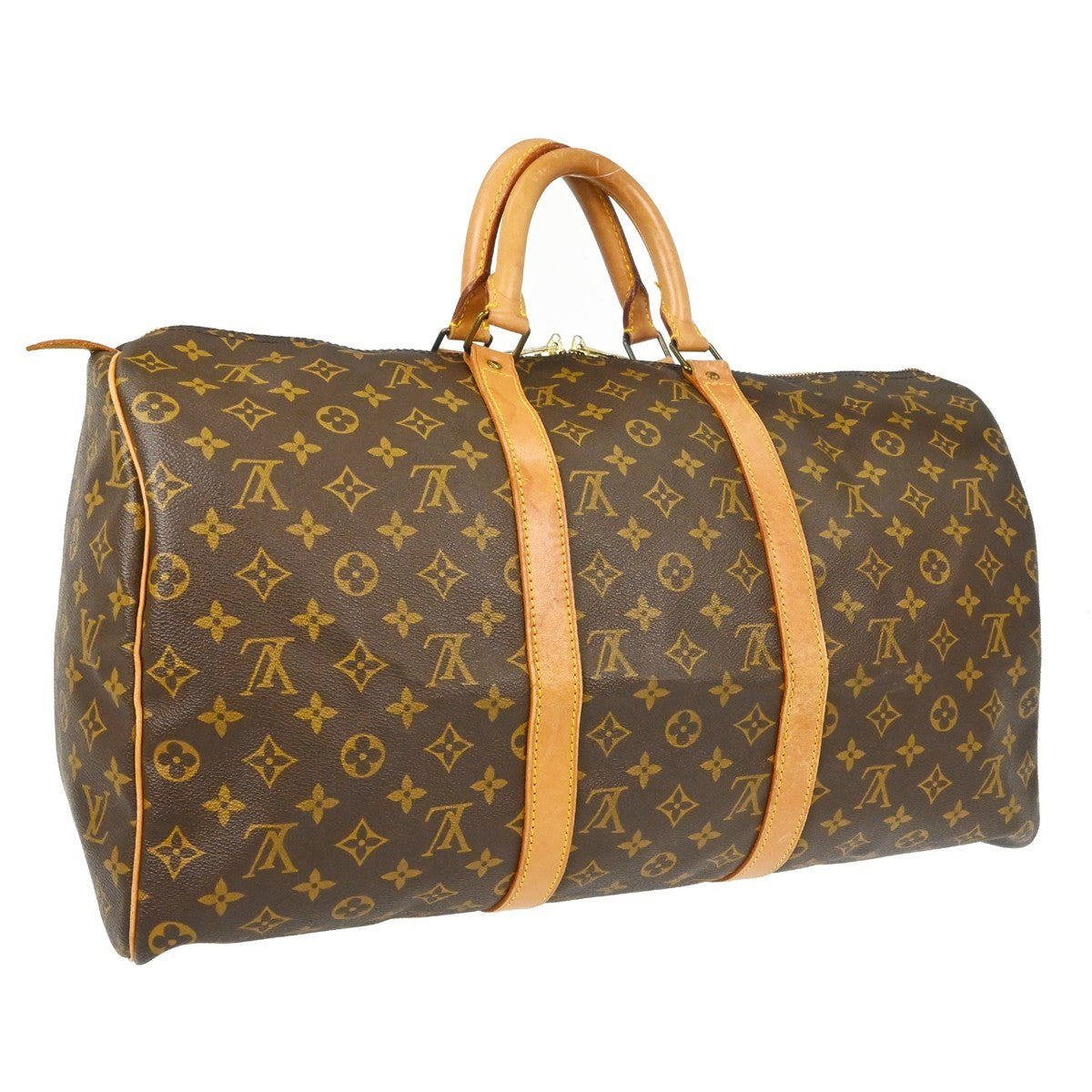 Louis Vuitton Keepall Bag Monogram Canvas Brown Canvas Travel Bag Bag (Pre-Owned)