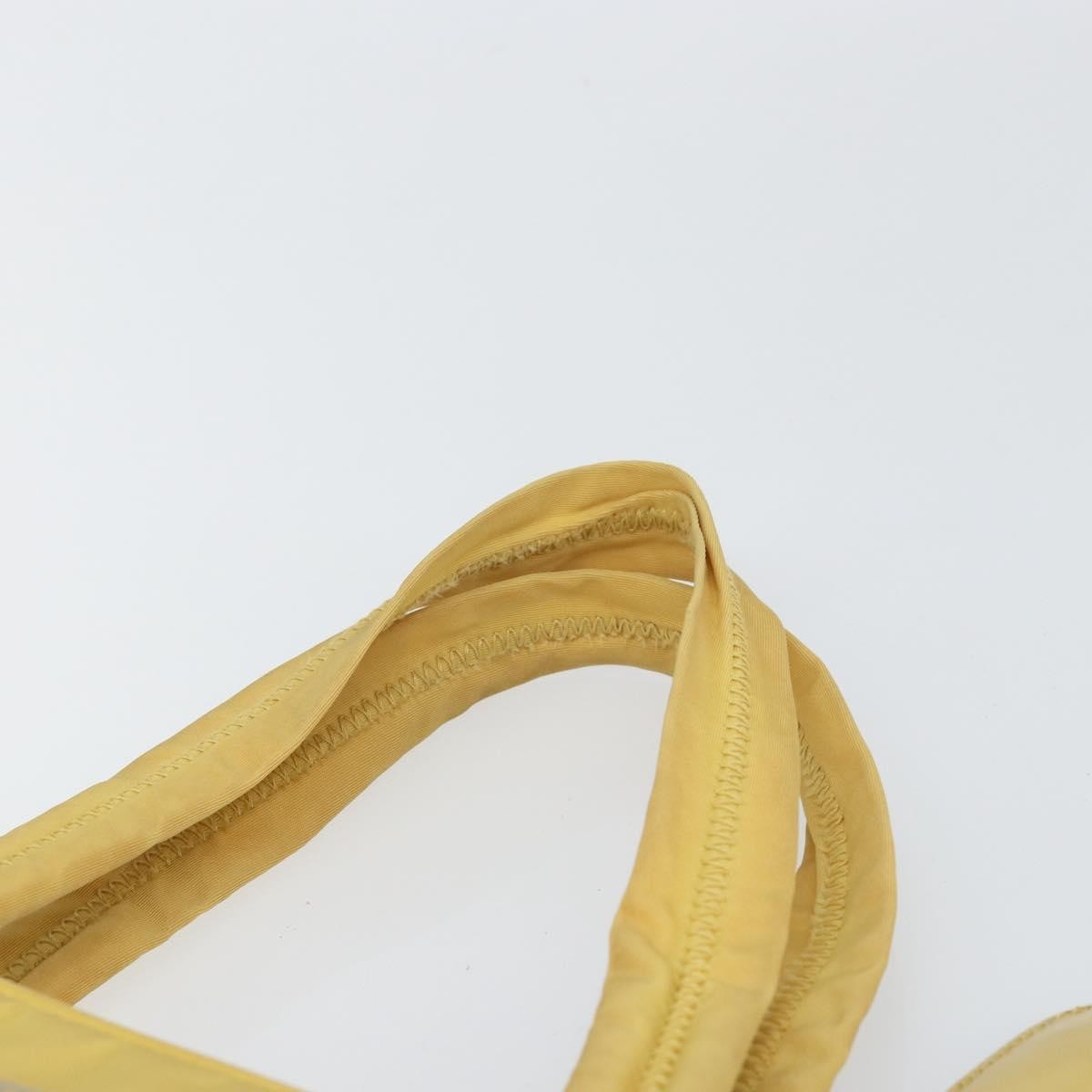 Prada Zip Around Tote Tessuto Yellow Nylon Handbag (Pre-Owned)