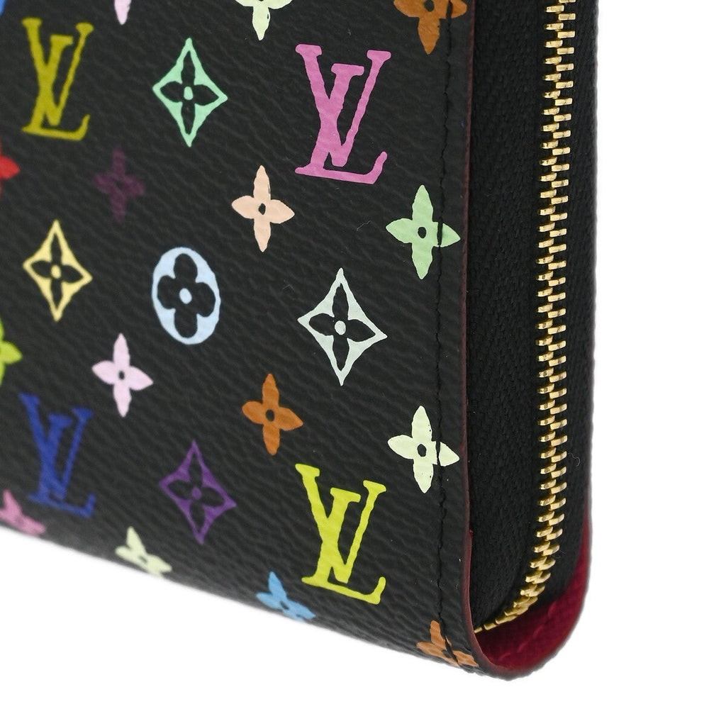 Louis Vuitton Porte-Monnaie Zippy Wallet Monogram Multicolor Black Canvas Wallets Accessory (Pre-Owned)
