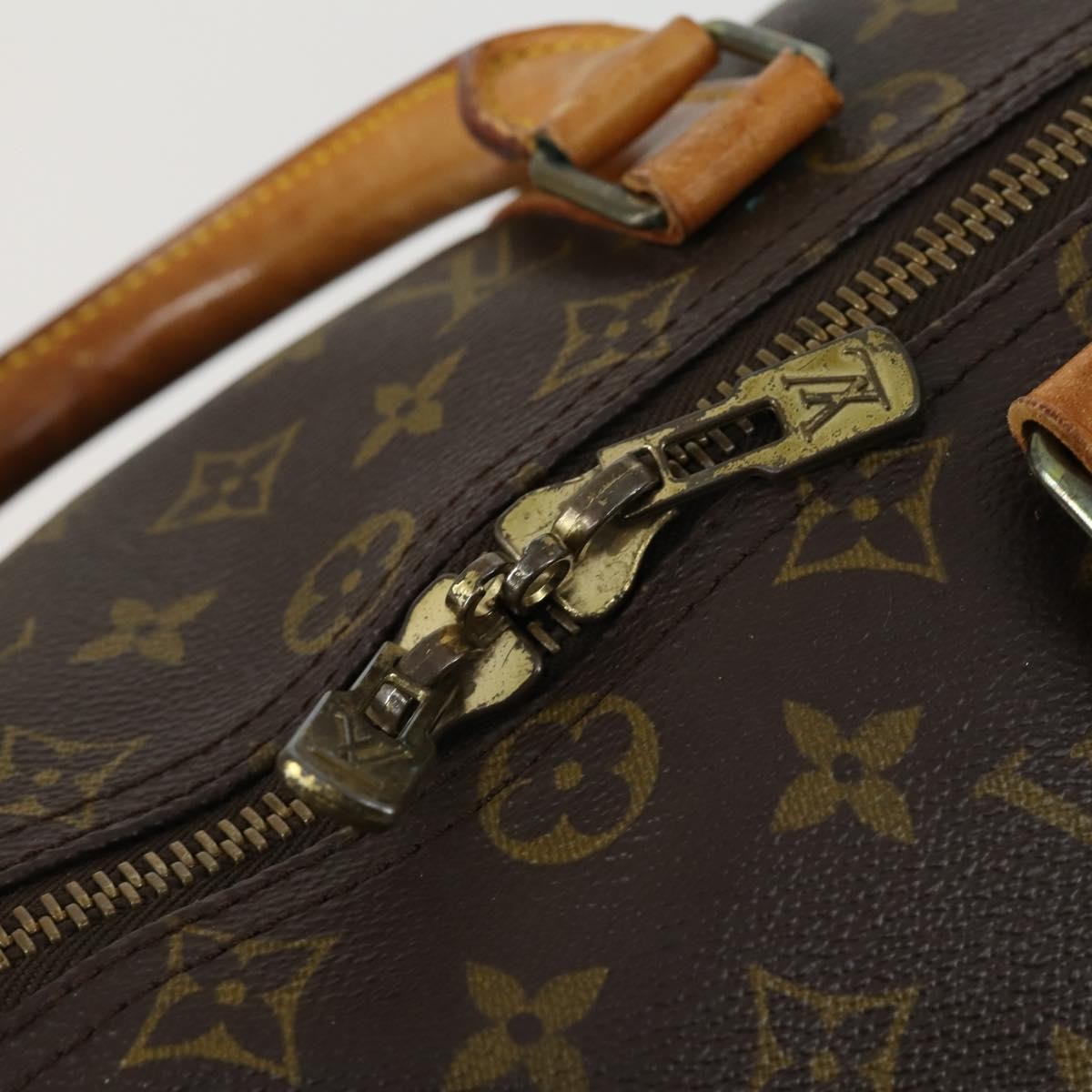 Louis Vuitton Keepall Bag Monogram Canvas Brown Canvas Travel Bag Bag (Pre-Owned)