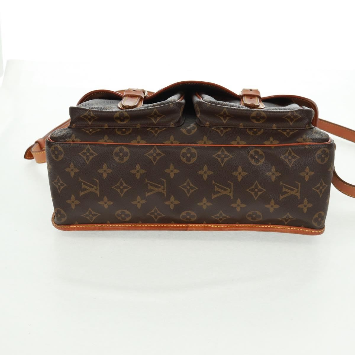Louis Vuitton Sac Gibeciere Messenger Bag Monogram Canvas Brown Canvas Shoulder Bag Bag (Pre-Owned)
