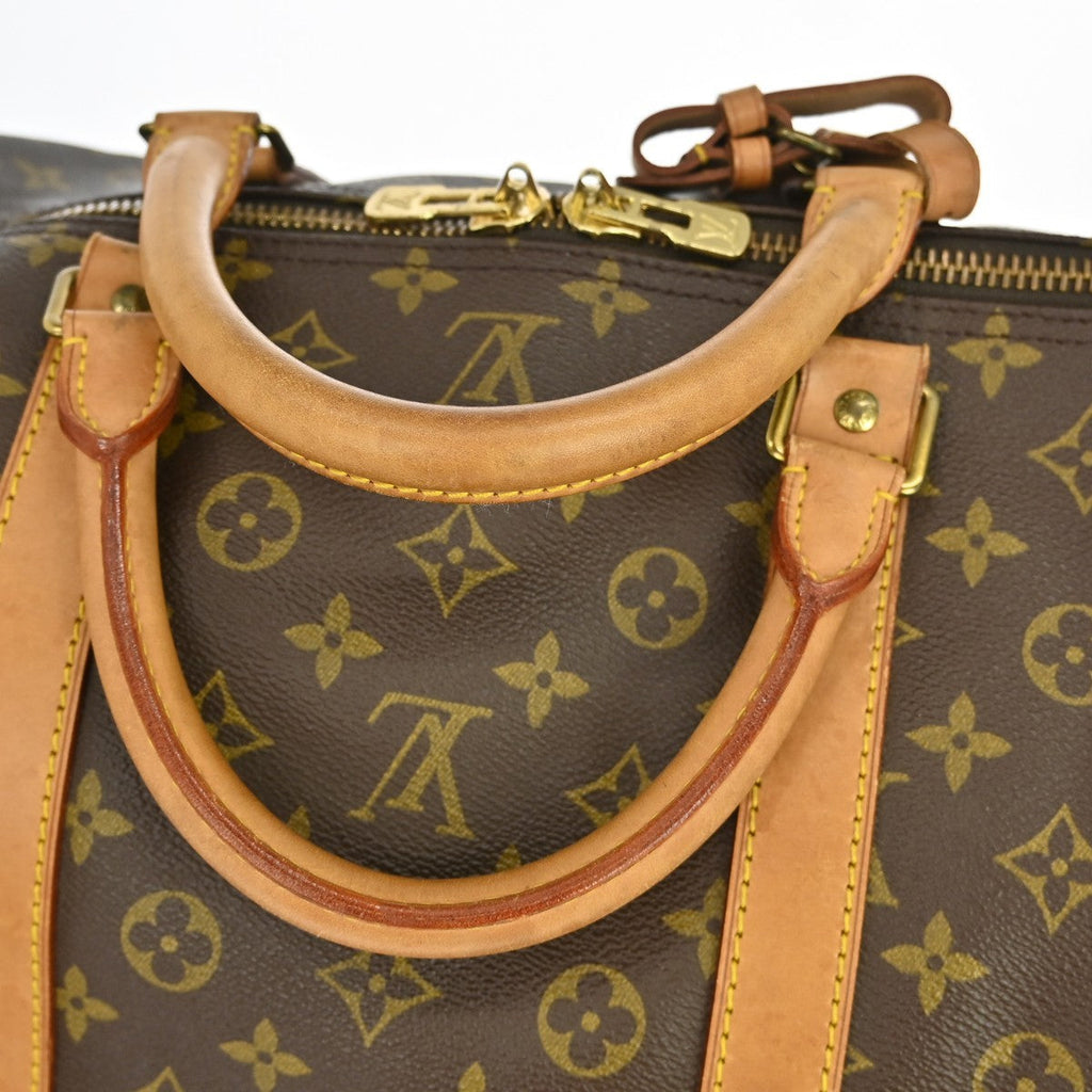 Louis Vuitton Keepall Bag Monogram Canvas Brown Canvas Travel Bag Bag (Pre-Owned)