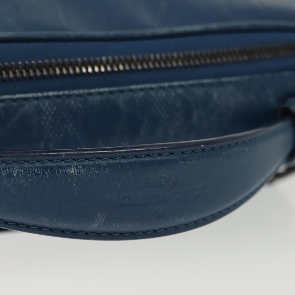 Louis Vuitton Ambler Bag Damier Infini Leather Blue Leather Shoulder Bag Bag (Pre-Owned)