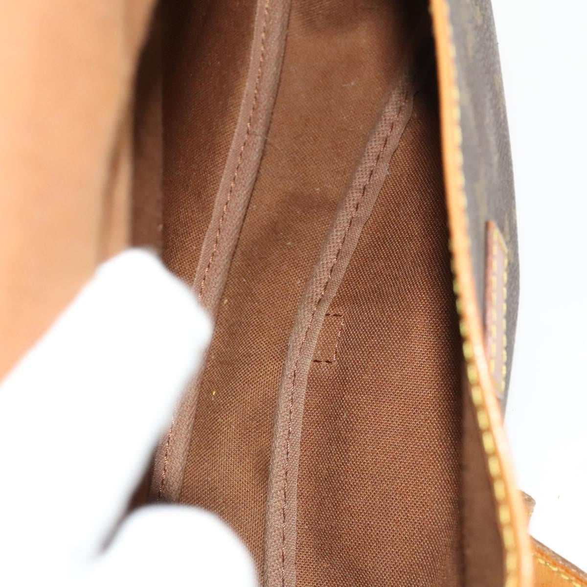 Louis Vuitton Saumur Handbag Monogram Canvas Brown Canvas Shoulder Bag Bag (Pre-Owned)