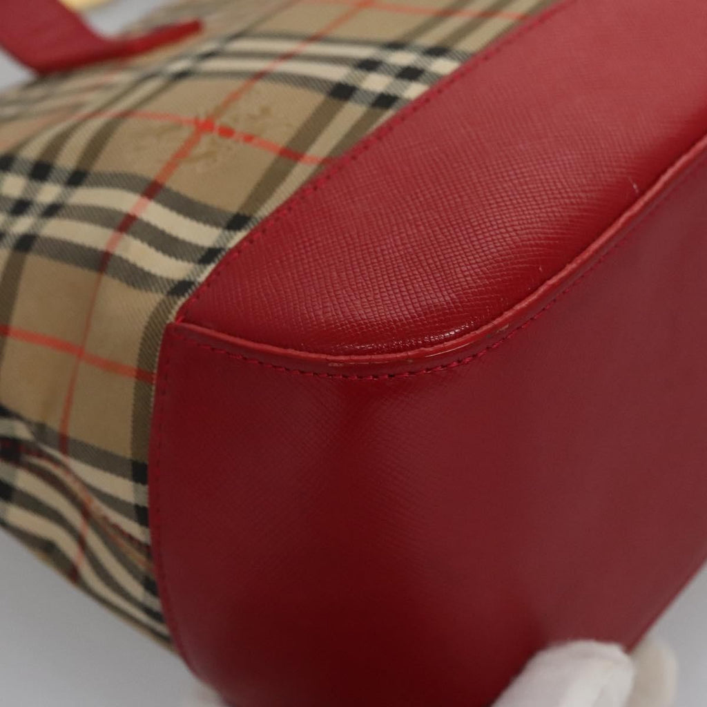 Burberry Nova Check Handbag Nova Check Canvas And Leather Beige Canvas Handbag (Pre-Owned)