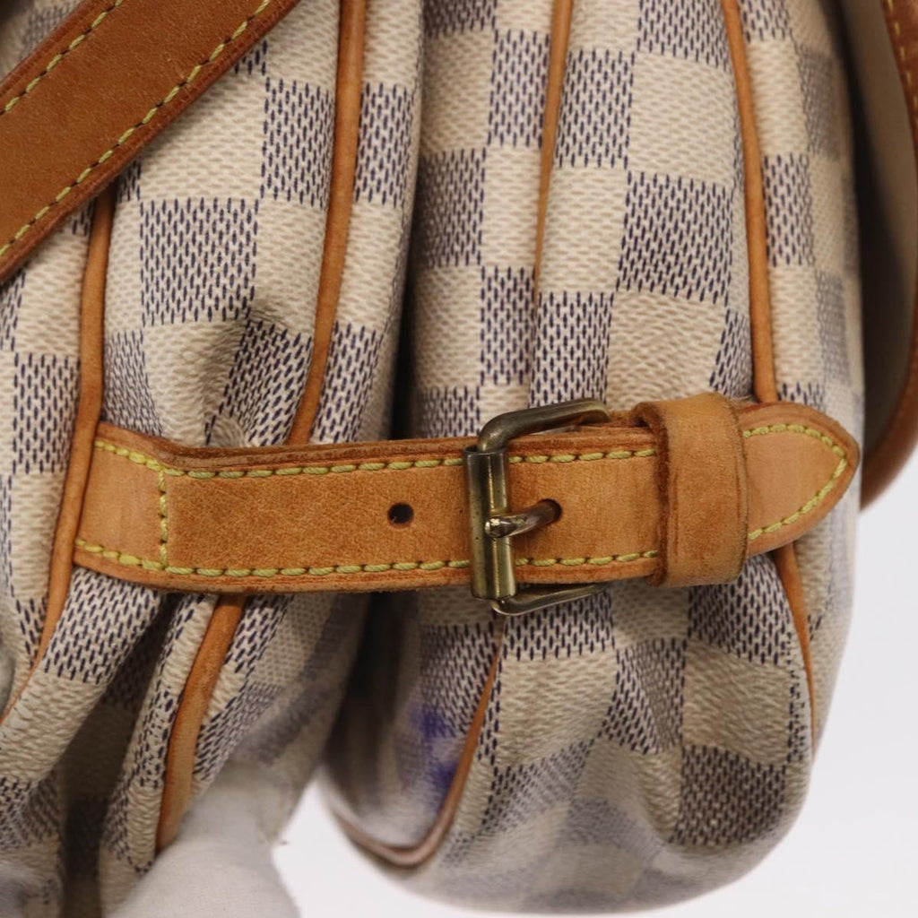 Louis Vuitton Saumur Handbag Damier Beige Canvas Shoulder Bag Bag (Pre-Owned)
