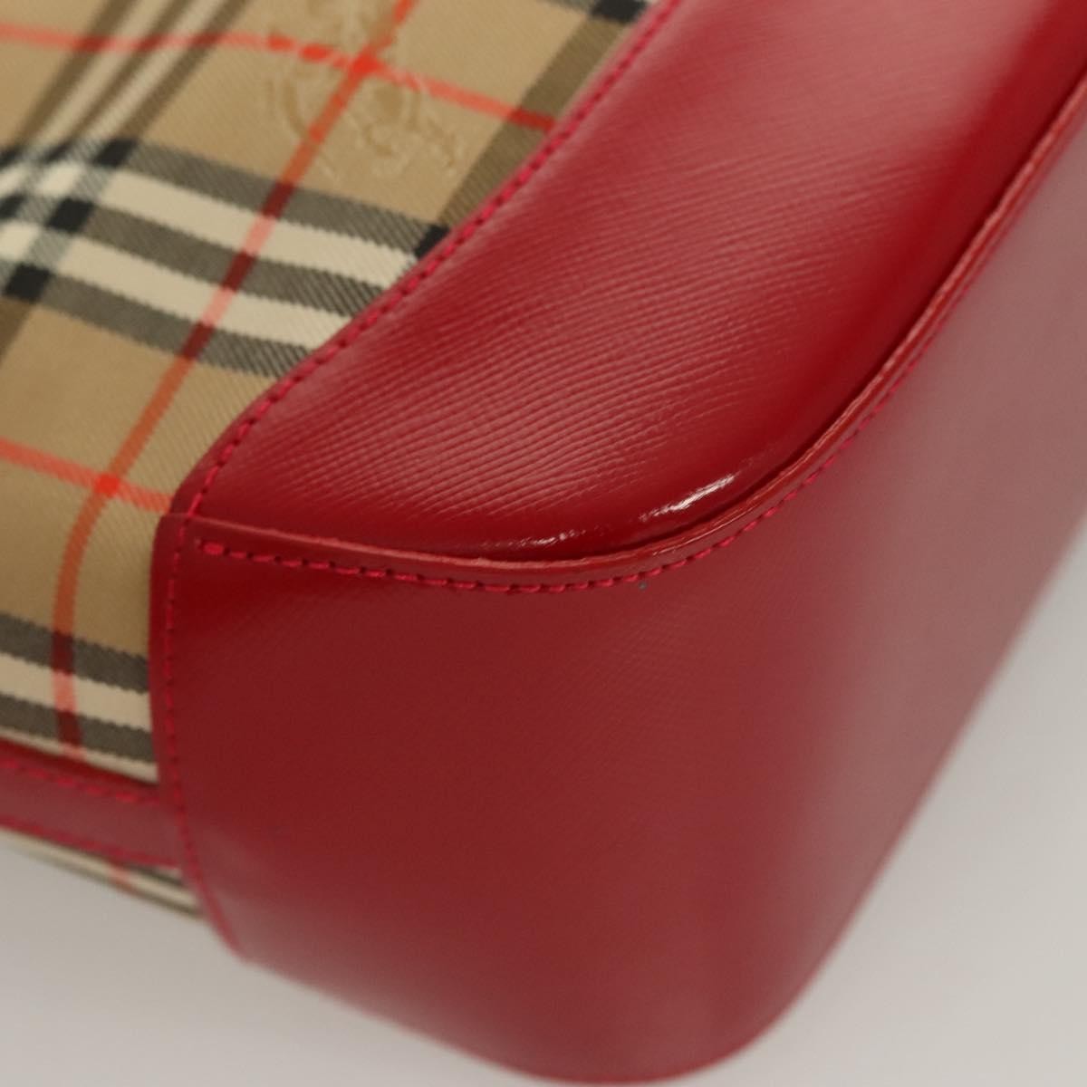 Burberry Nova Check Handbag Nova Check Canvas And Leather Beige Canvas Handbag (Pre-Owned)