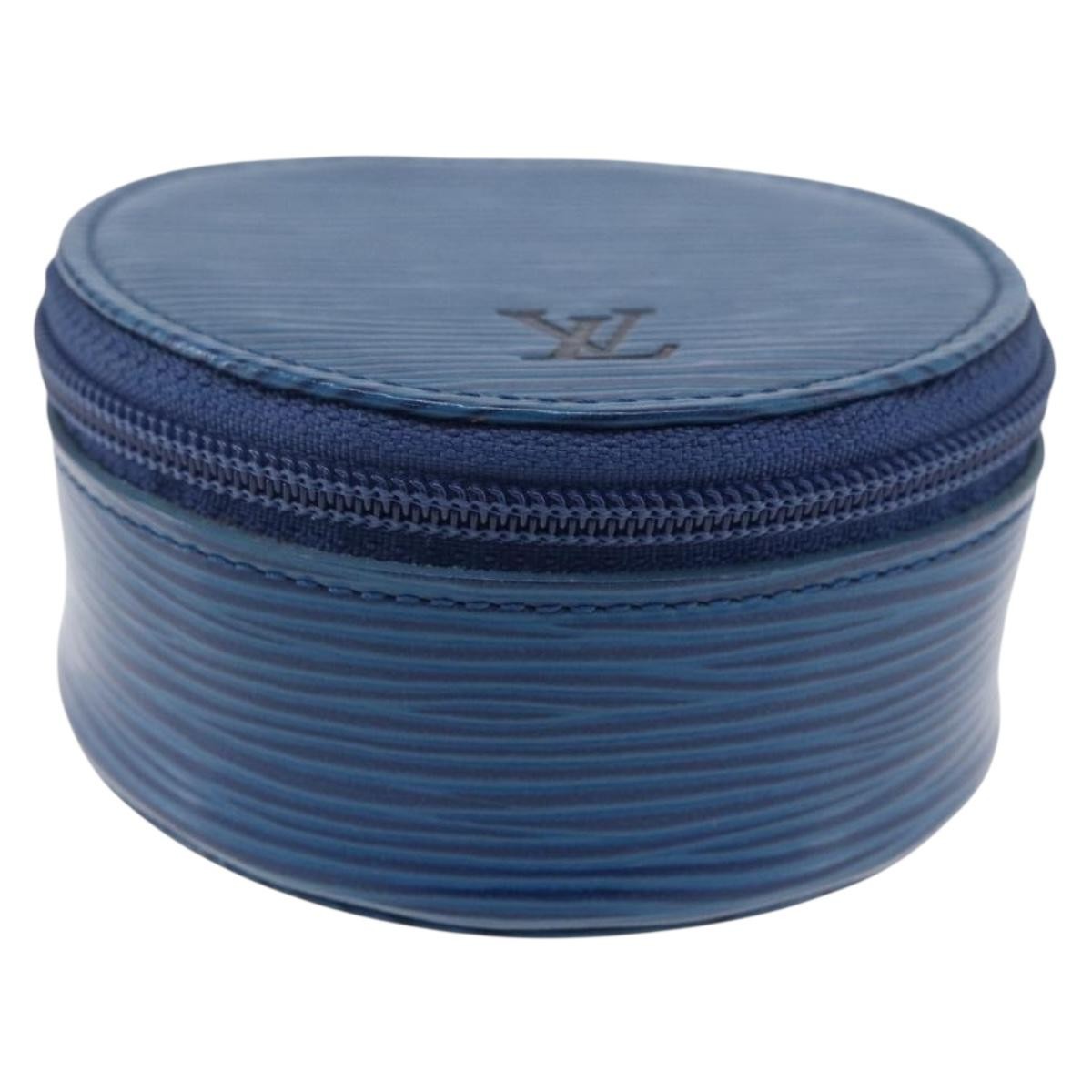 Louis Vuitton Ecrin Bijoux Jewelry Case Epi Leather Blue Leather Clutche & Pouche Bag (Pre-Owned)