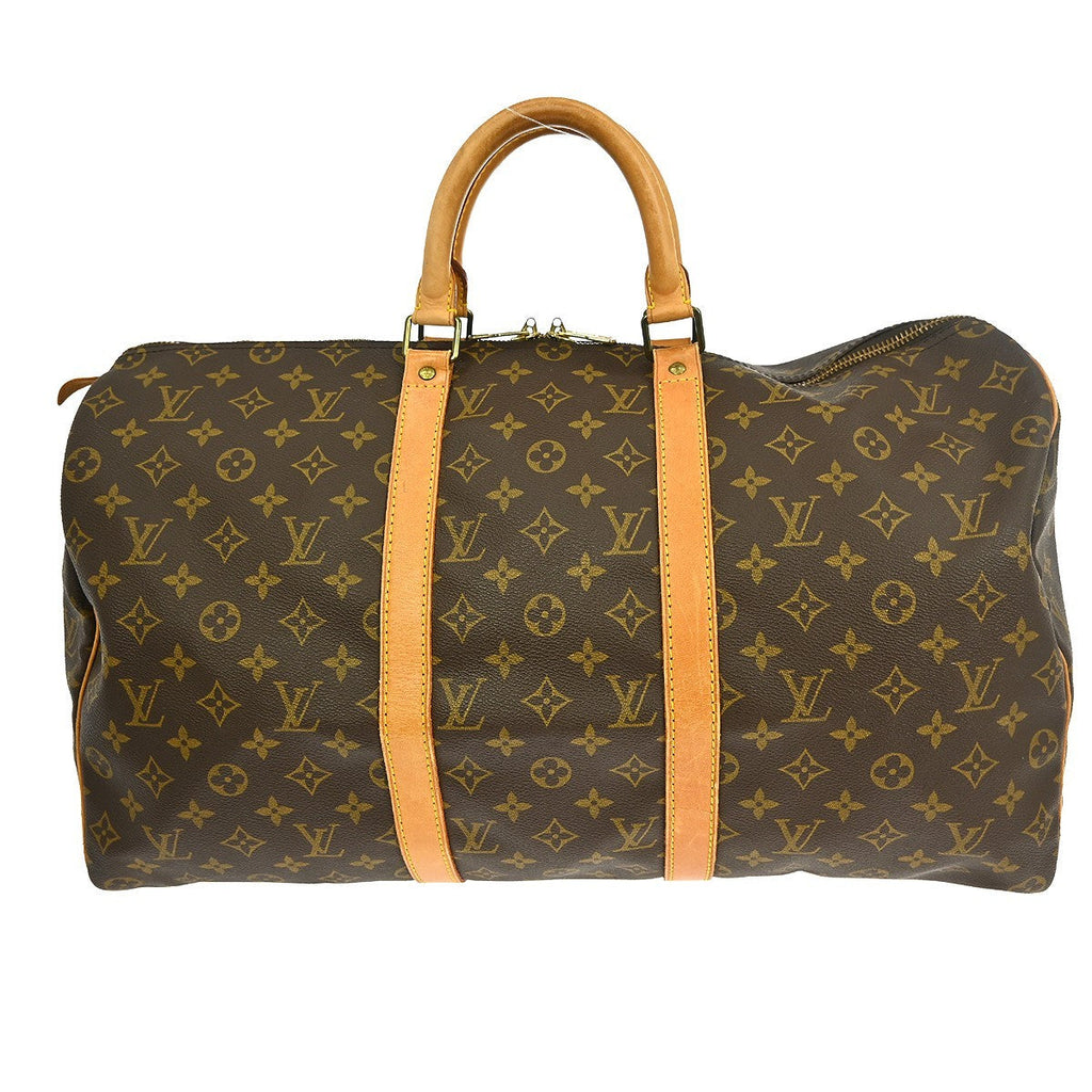 Louis Vuitton Keepall Bag Monogram Canvas Brown Canvas Travel Bag Bag (Pre-Owned)