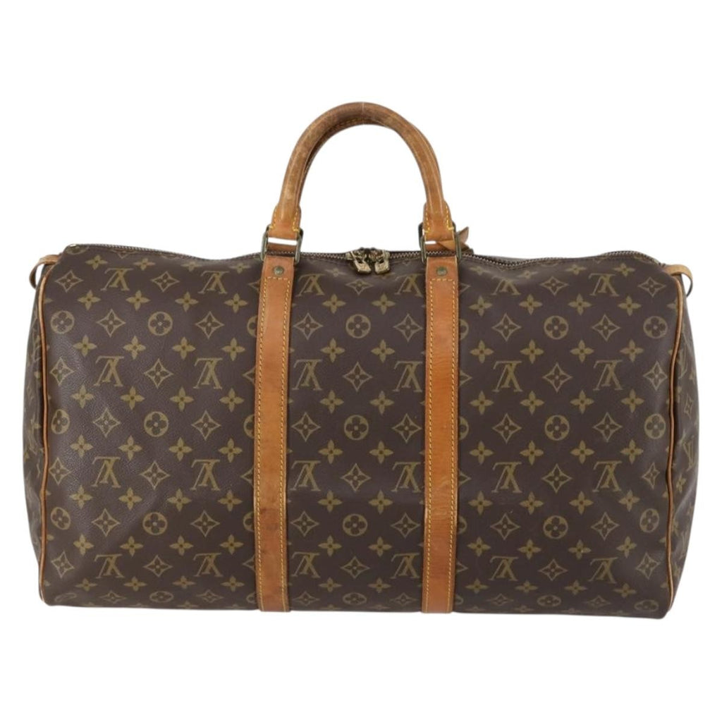 Louis Vuitton Keepall Bag Monogram Canvas Brown Canvas Travel Bag Bag (Pre-Owned)