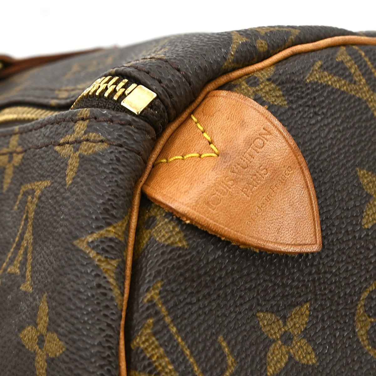Louis Vuitton Speedy Handbag Monogram Canvas Brown Canvas,Leather Handbag (Pre-Owned)