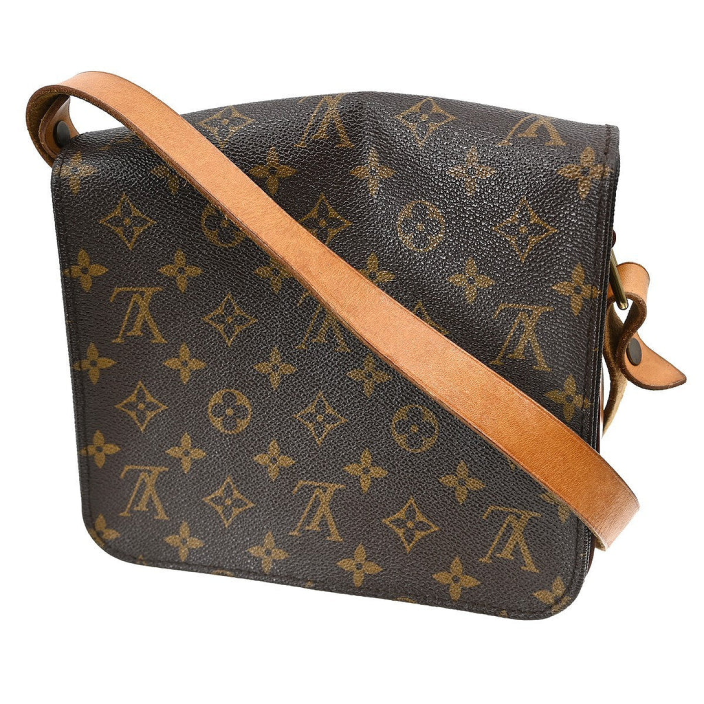 Louis Vuitton Cartouchiere Handbag Monogram Canvas Brown Canvas Shoulder Bag Bag (Pre-Owned)