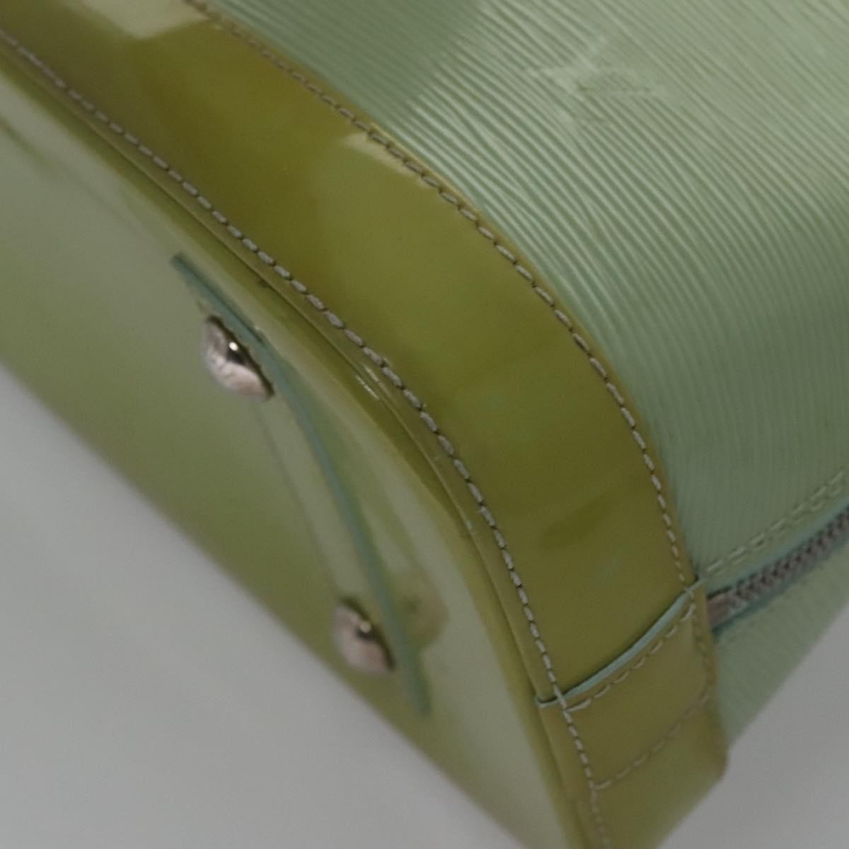Louis Vuitton Alma Handbag Electric Epi Leather Green Patent_Leather Handbag (Pre-Owned)