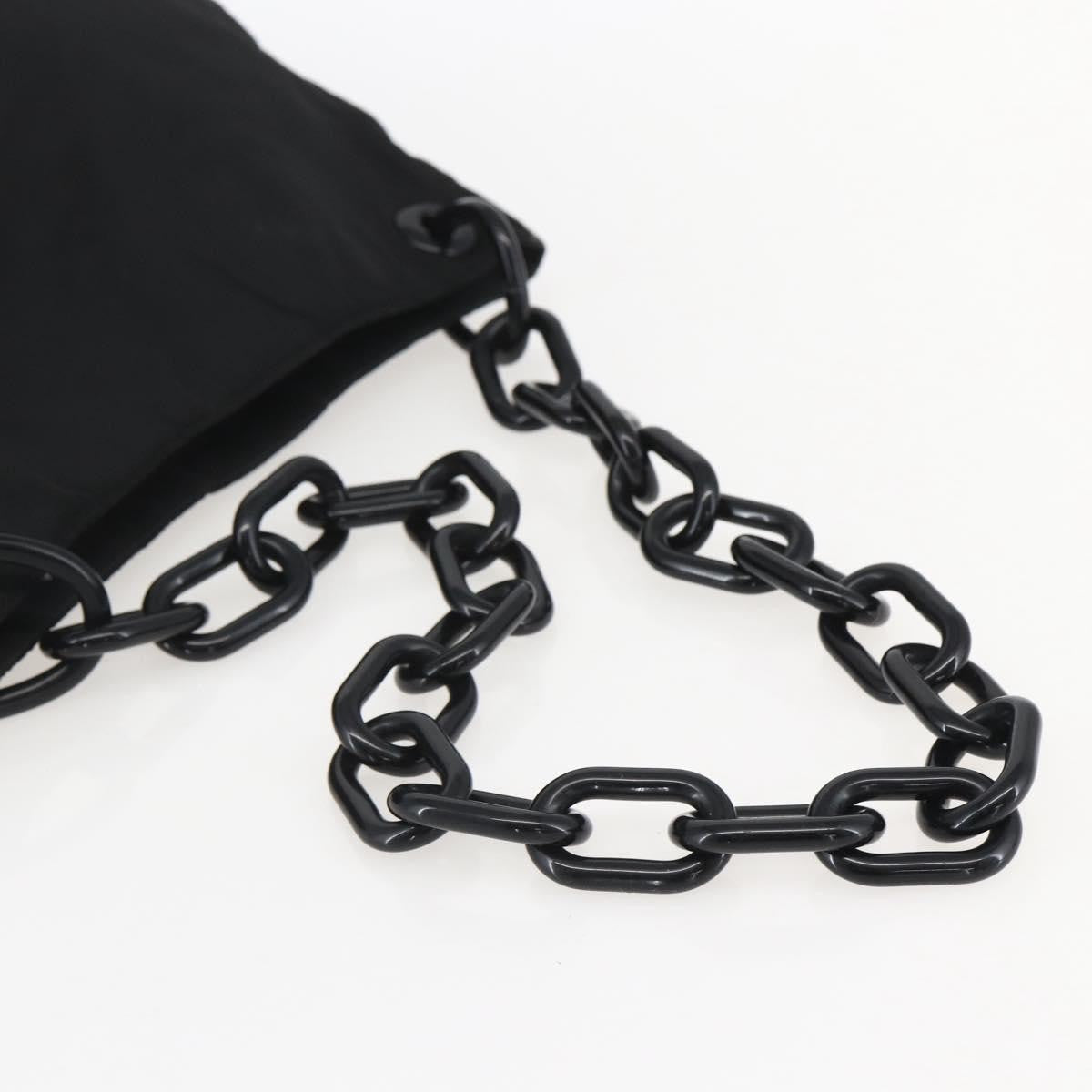 Prada Chain Shoulder Bag Tessuto Black Nylon Shoulder Bag Bag (Pre-Owned)