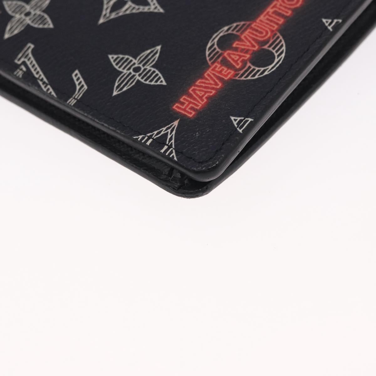 Louis Vuitton Brazza Long Bifold Wallet Monogram Comics Navy Canvas Wallets Accessory (Pre-Owned)