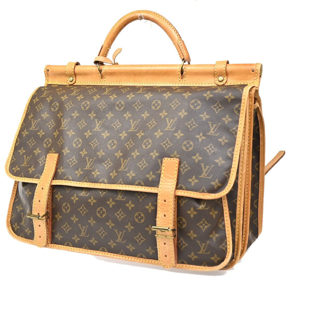 Louis Vuitton Sac Chasse Hunting Bag Monogram Canvas Brown Canvas Briefcase Bag (Pre-Owned)