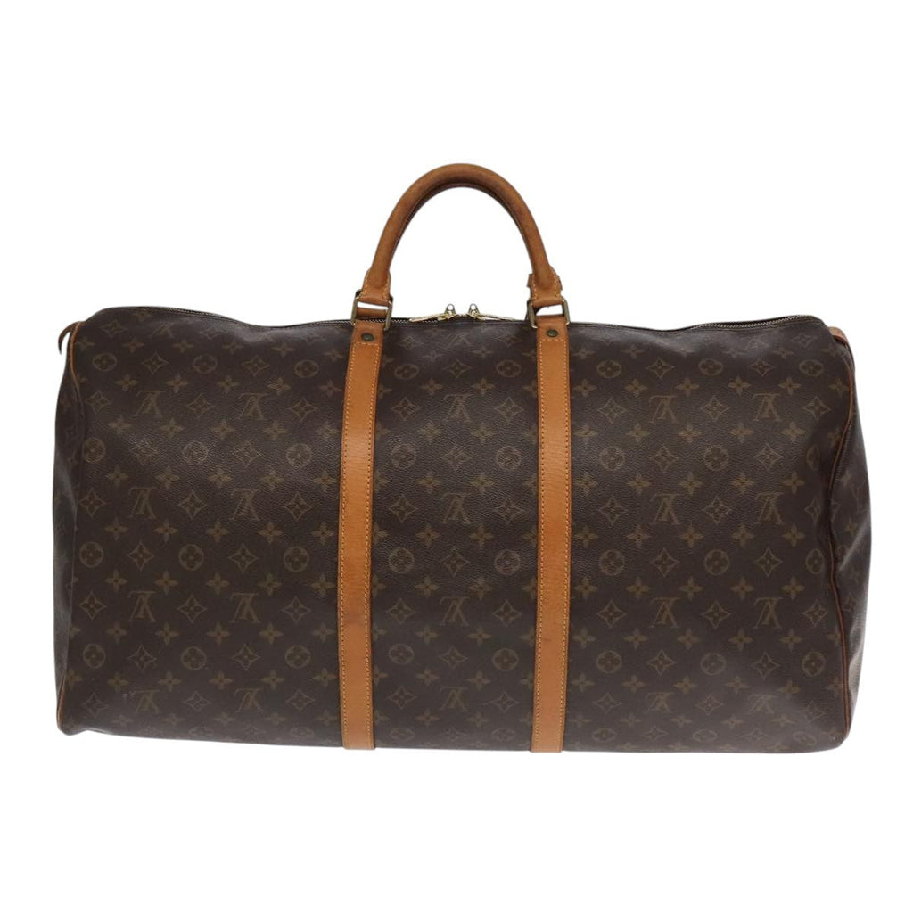 Louis Vuitton Keepall Bag Monogram Canvas Brown Canvas Travel Bag Bag (Pre-Owned)