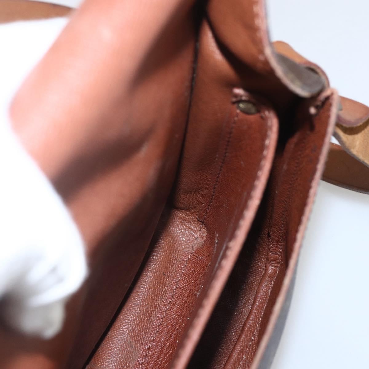 Louis Vuitton Cartouchiere Handbag Monogram Canvas Brown Canvas Shoulder Bag Bag (Pre-Owned)