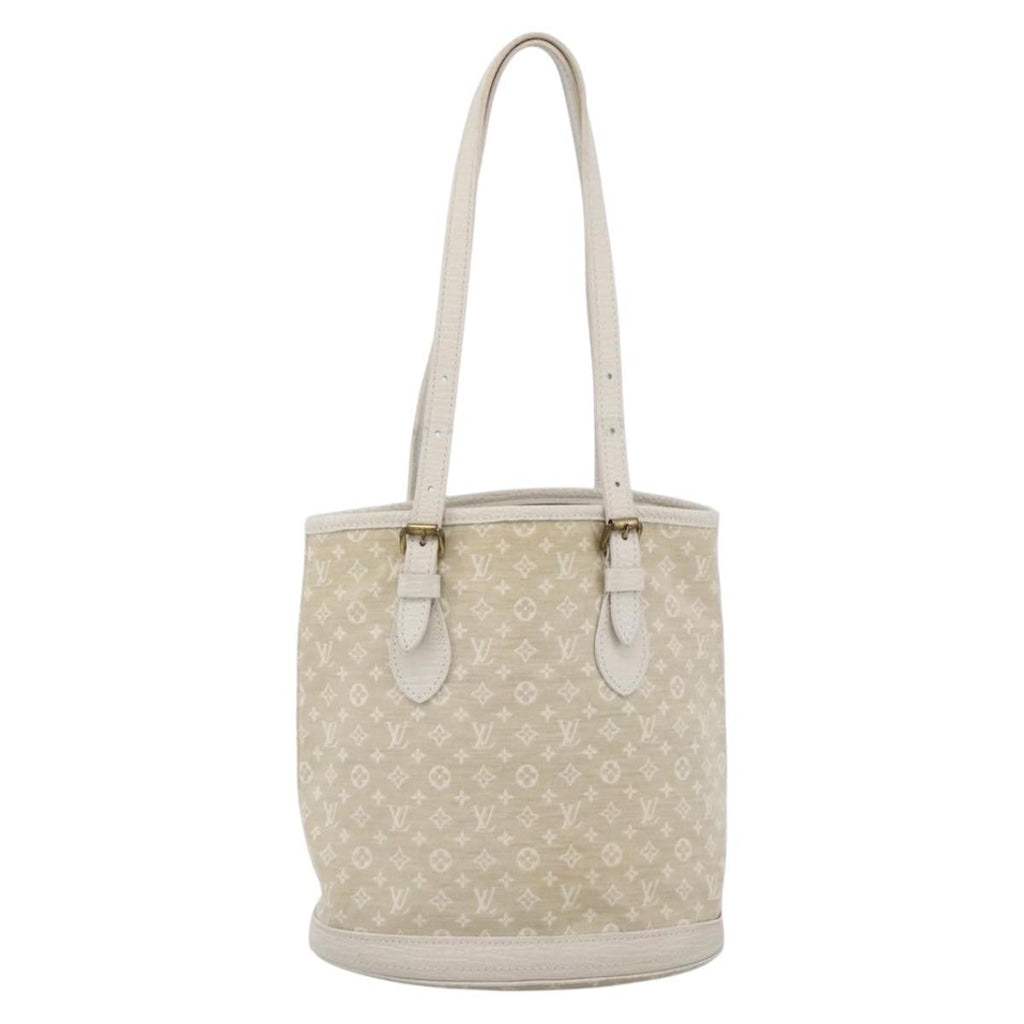 Louis Vuitton Petit Bucket Bag Mini Lin Beige Canvas Shoulder Bag Bag (Pre-Owned)