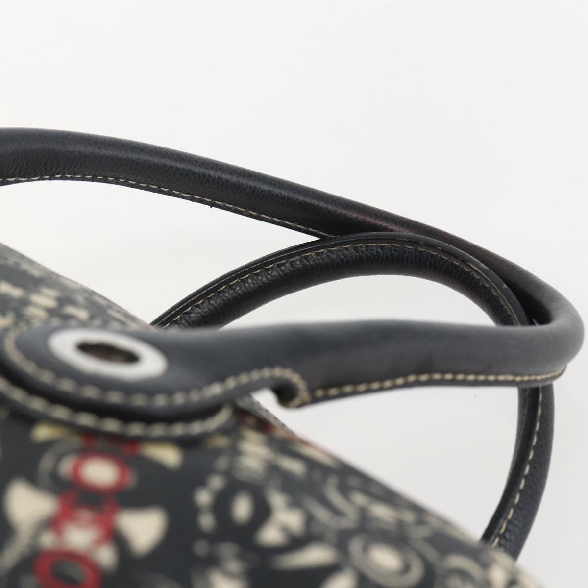 Chanel Optic Coco Bowler Bag Printed Coated Canvas With Caviar Black Pvc Travel Bag Bag (Pre-Owned)
