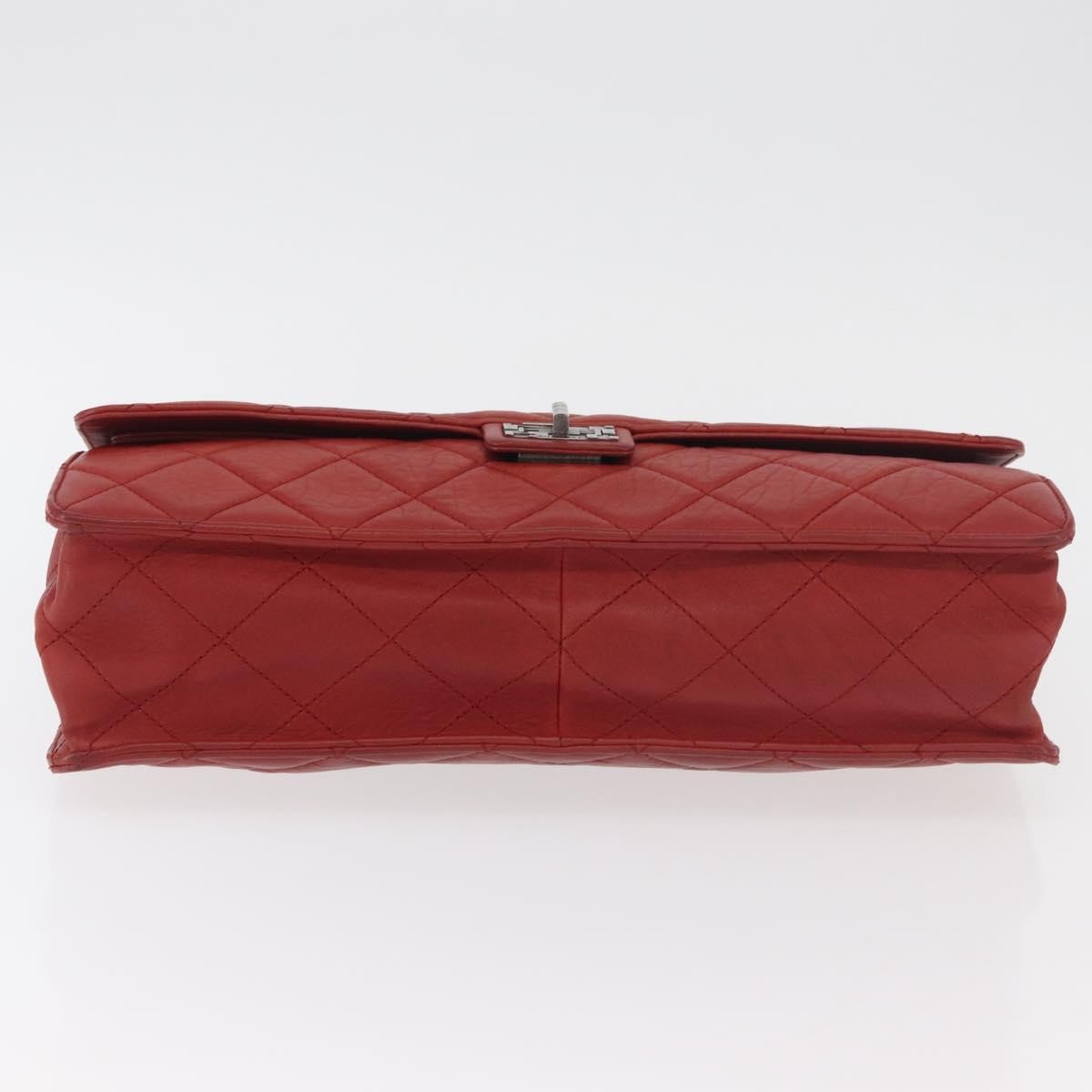 Chanel 2.55 Shoulder Bag Leather Red Leather Handbag (Pre-Owned)