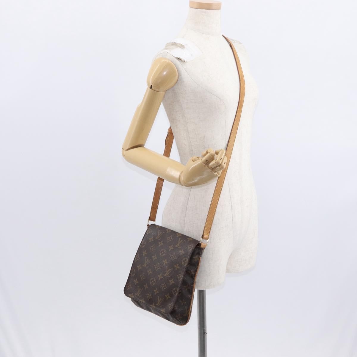 Louis Vuitton Musette Salsa Handbag Monogram Canvas Brown Canvas Shoulder Bag Bag (Pre-Owned)
