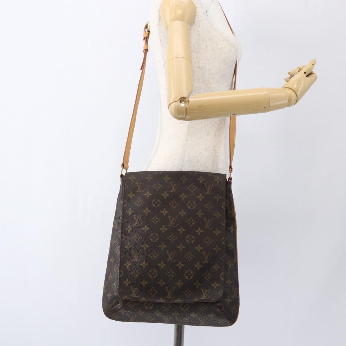 Louis Vuitton Musette Handbag Monogram Canvas Brown Canvas Shoulder Bag Bag (Pre-Owned)