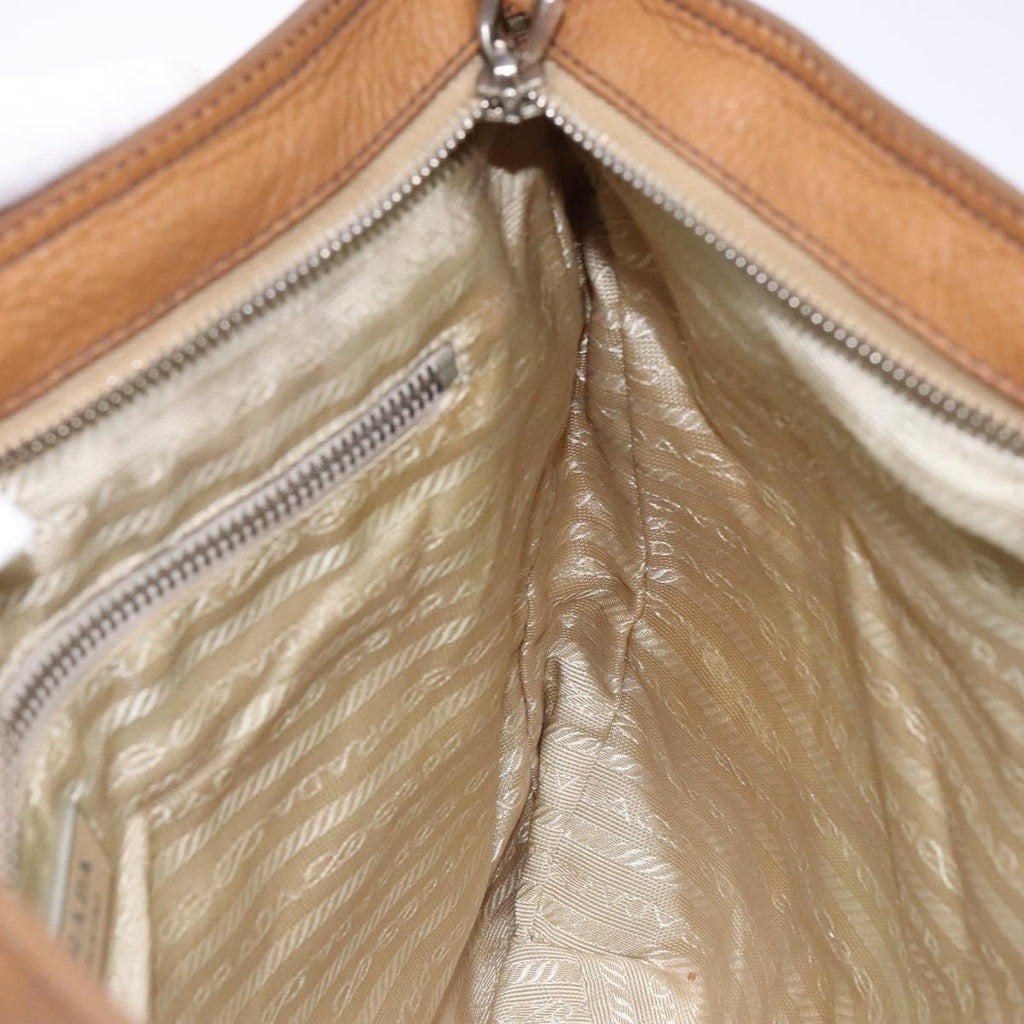 Prada Vintage Convertible Tote Canvas And Leather Beige Canvas Tote Bag Bag (Pre-Owned)