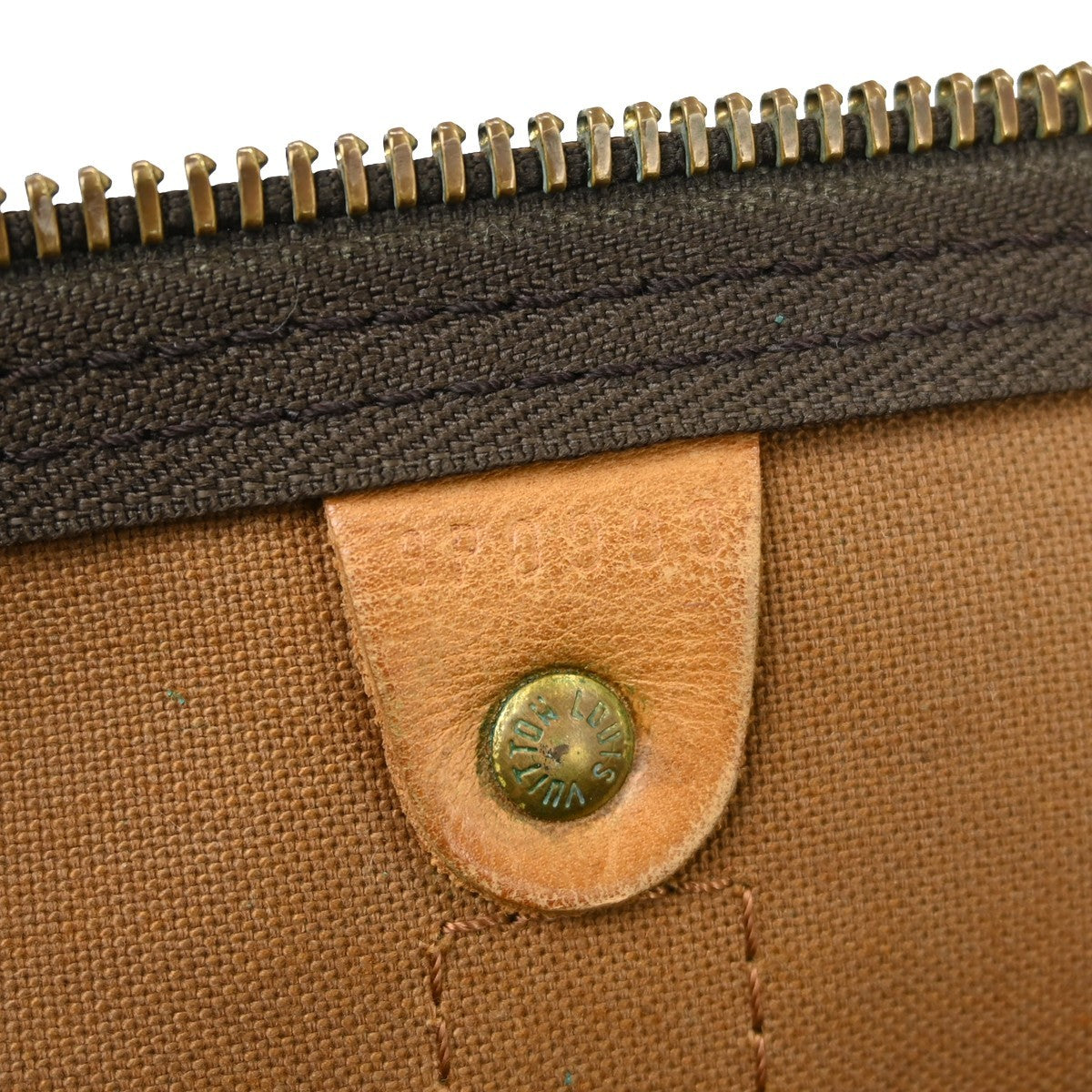 Louis Vuitton Keepall Bag Monogram Canvas Brown Canvas Travel Bag Bag (Pre-Owned)