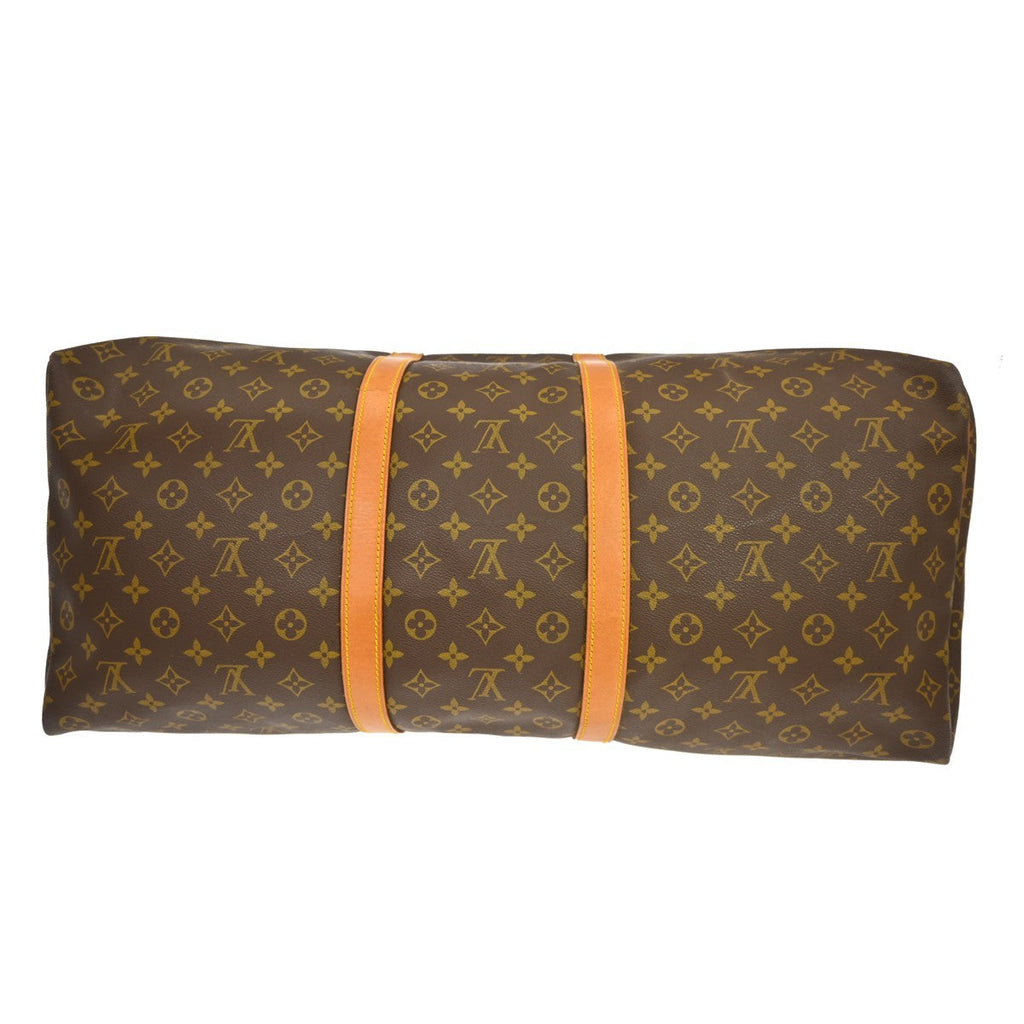 Louis Vuitton Keepall Bag Monogram Canvas Brown Canvas Travel Bag Bag (Pre-Owned)