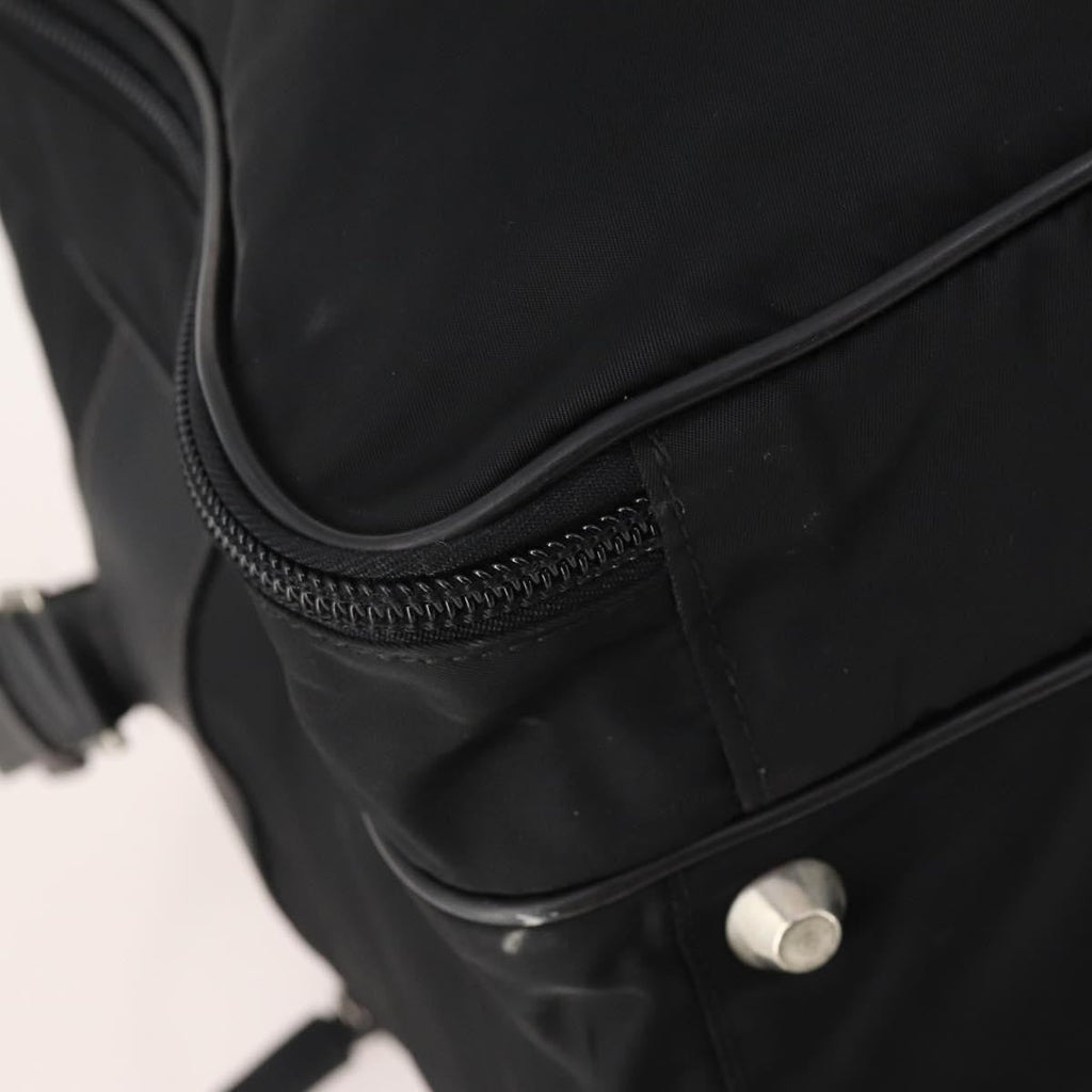 Prada Vintage Boston Bag Nylon Black Nylon Travel Bag Bag (Pre-Owned)