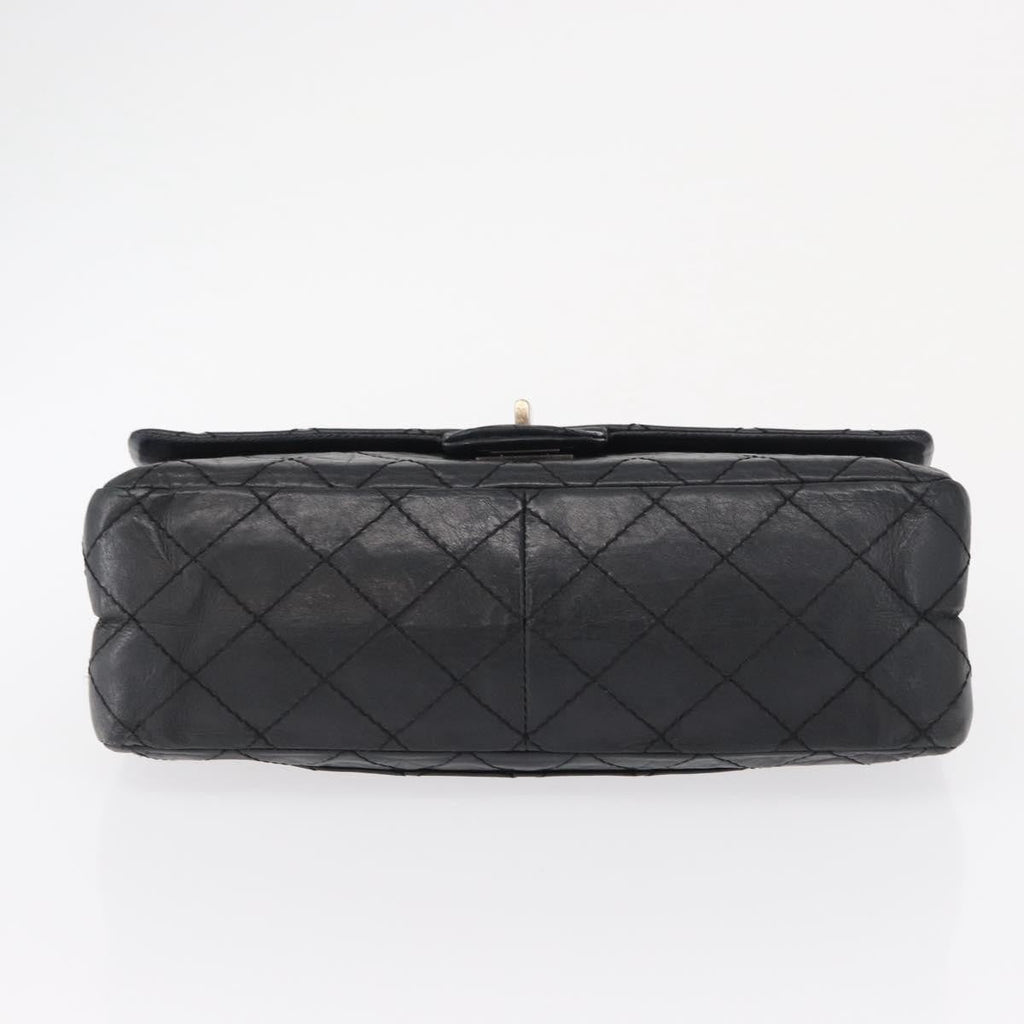 Chanel Reissue 2.55 Flap Bag Quilted Aged Calfskin Black Leather Shoulder Bag Bag (Pre-Owned)