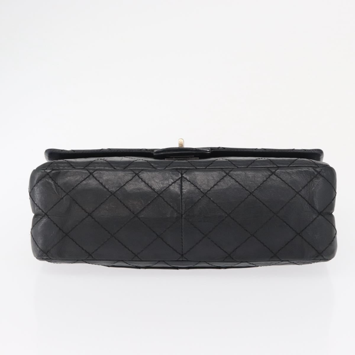 Chanel Reissue 2.55 Flap Bag Quilted Aged Calfskin Black Leather Shoulder Bag Bag (Pre-Owned)