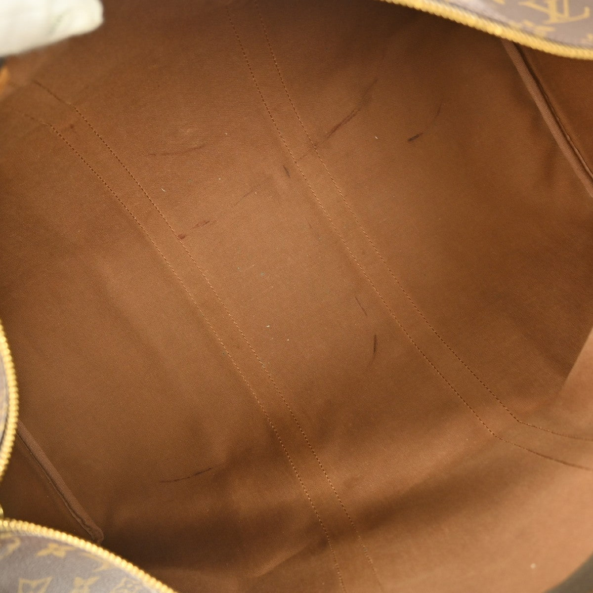 Louis Vuitton Keepall Bag Monogram Canvas Brown Canvas Travel Bag Bag (Pre-Owned)