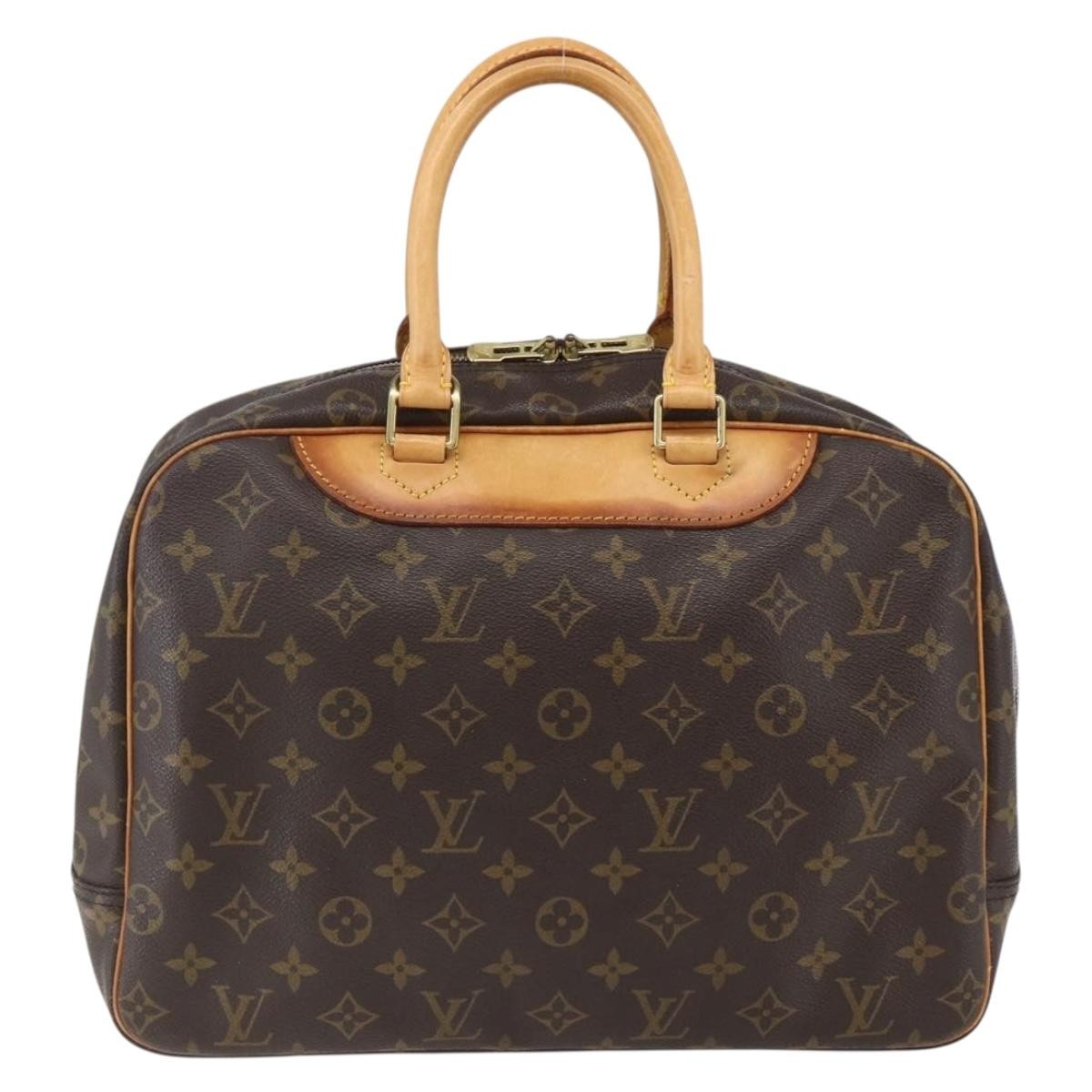 Louis Vuitton Deauville Handbag Monogram Canvas Brown Canvas Handbag (Pre-Owned)