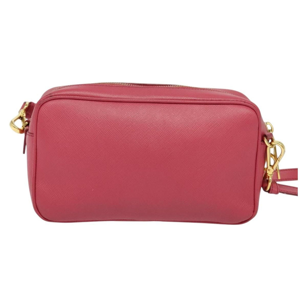 Prada Front Pocket Crossbody Bag Saffiano Leather Pink Leather Shoulder Bag Bag (Pre-Owned)