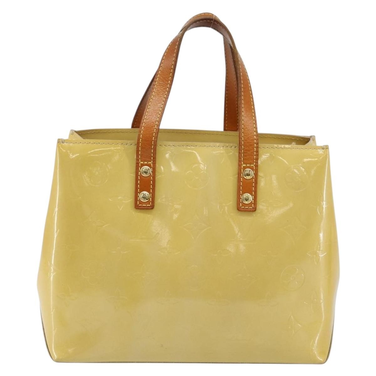 Louis Vuitton Reade Handbag Monogram Vernis Beige Patent_Leather Bag (Pre-Owned)