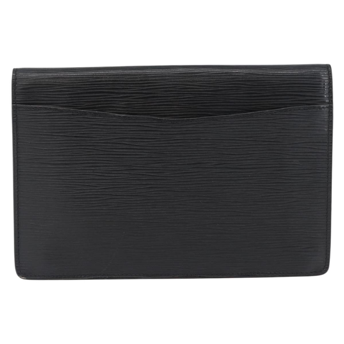 Louis Vuitton Vintage Montaigne Clutch Epi Leather Black Leather Clutche & Pouche Bag (Pre-Owned)
