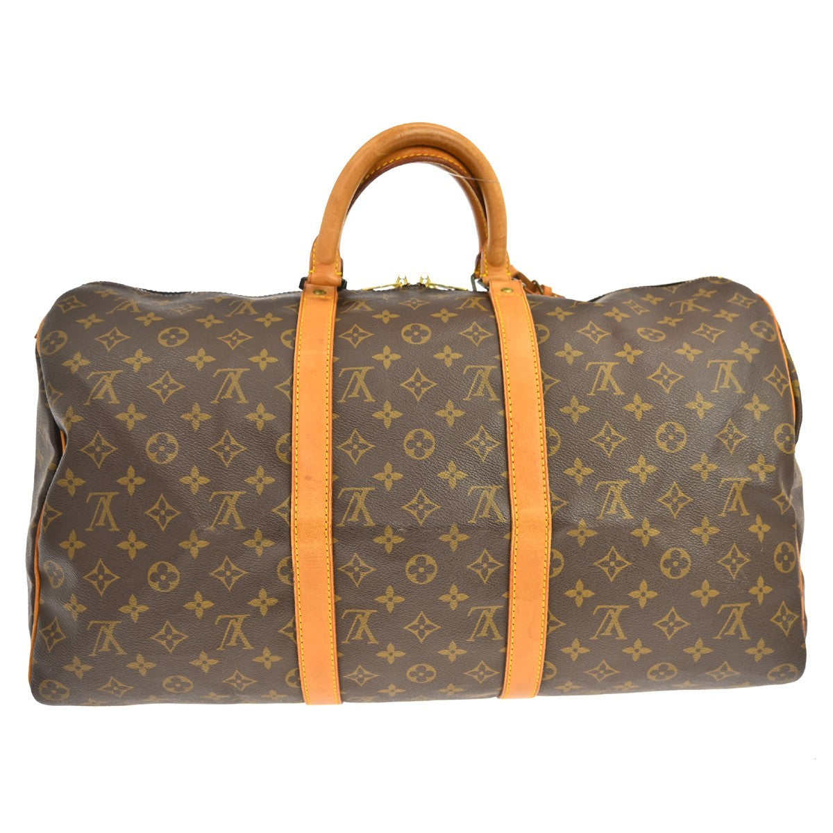 Louis Vuitton Keepall Bag Monogram Canvas Brown Canvas Travel Bag Bag (Pre-Owned)