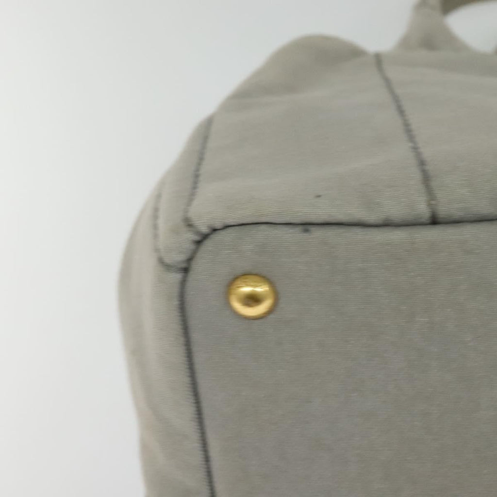 Prada Canapa Tote Canvas Gray Canvas Bag (Pre-Owned)
